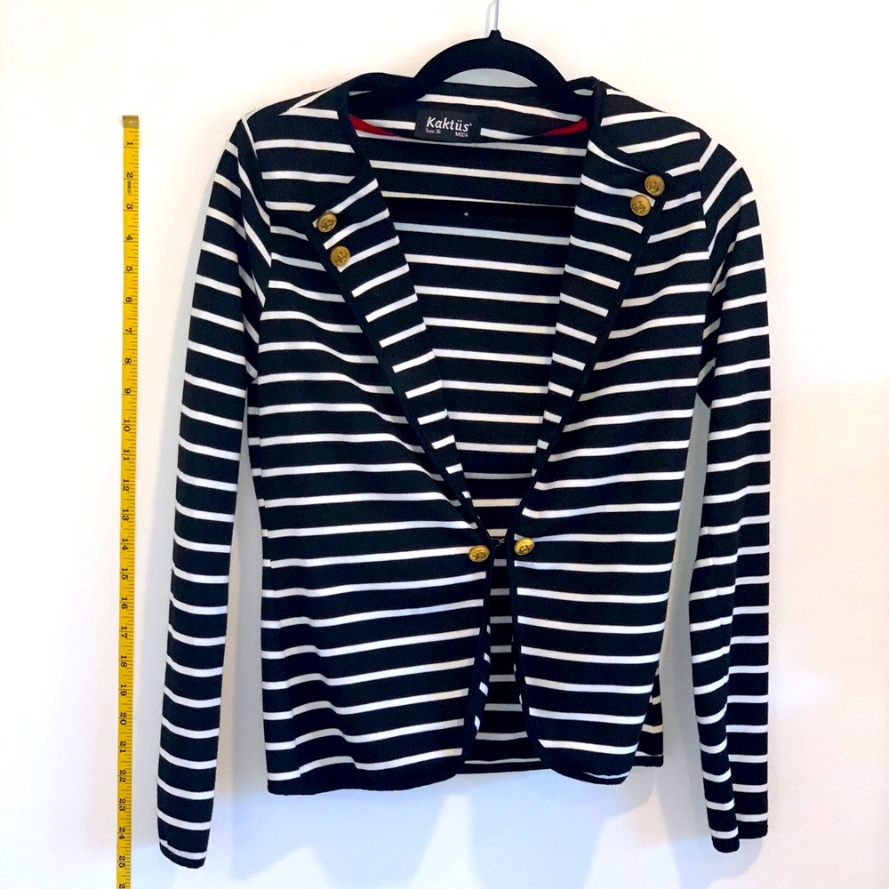 black and white striped jacket /blazer